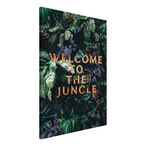 Wandbild Welcome to the Jungle Leinwand - Grün - 80 x 120 cm