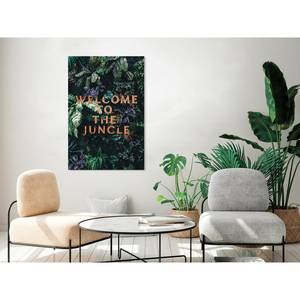 Tableau déco Welcome to the Jungle Toile - Vert - 60 x 90 cm