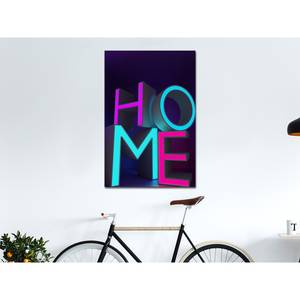 Afbeelding Home Neon canvas - paars - 60 x 90 cm