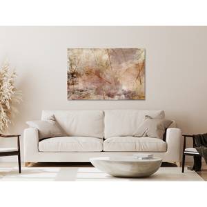 Wandbild Imprint of Nature Leinwand - Braun - 120 x 80 cm