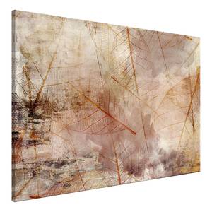 Wandbild Imprint of Nature Leinwand - Braun - 120 x 80 cm