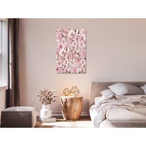 Wandbild Flowers From the Garden Leinwand - Pink - 60 x 90 cm