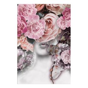 Tableau déco Give Me Kiss Toile - Rose - 80 x 120 cm