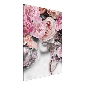 Tableau déco Give Me Kiss Toile - Rose - 60 x 90 cm