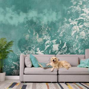 Vlies-fotobehang Blue Garden premium vlies - turquoise - Breedte: 250 cm