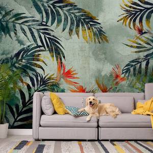 Vlies-fotobehang Jungle Flowers premium vlies - meerdere kleuren - Breedte: 400 cm