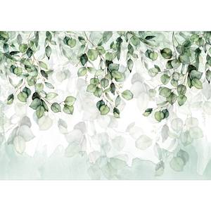 Papier peint intissé Leaves Lightness Papier peint en intissé premium - Vert - Largeur : 450 cm