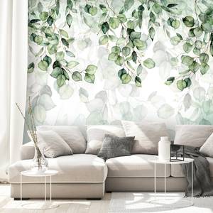 Vlies-fotobehang Leaves Lightness premium vlies - groen - Breedte: 450 cm