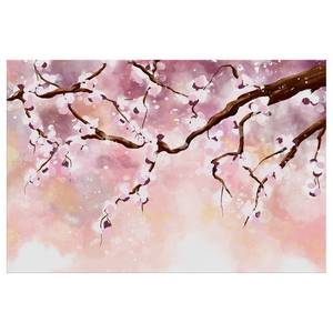 Wandbild Cherry Blossoms Leinwand - Pink - 120 x 80 cm