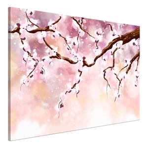 Tableau déco Cherry Blossoms Toile - Rose - 90 x 60 cm