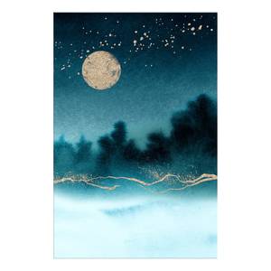 Wandbild Hazy Moon Leinwand - Blau - 40 x 60 cm