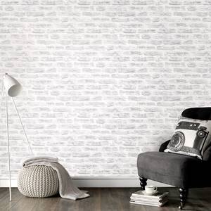 Papier peint intissé Mur réaliste Intissé - Blanc