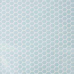 Vliesbehang Hexagon Vlies - Blauw