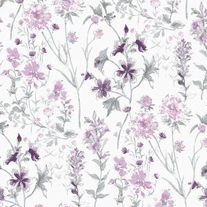 Vliesbehang Wild Meadow Vlies - Roze