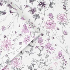 Vliestapete Wild Meadow Vlies - Pink