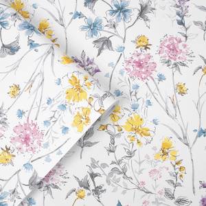 Papier peint intissé Wild Meadow Intissé - Blanc