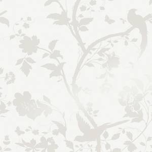 Papier peint intissé Oriental Garden Intissé - Blanc