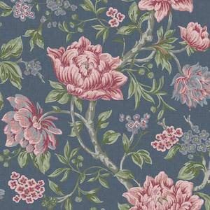 Vliestapete Tapestry Floral Vlies - Blau