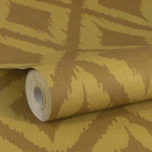 Papier peint intissé Ikat Intissé - Ocre