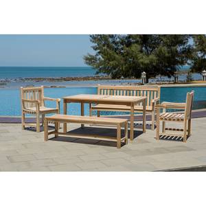 Banc de jardin San Antonio Teck - Naturel - Largeur : 120 cm