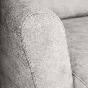 Canapé d’angle Sombrilla Velours Cloe: Gris clair - Méridienne courte à droite (vue de face)