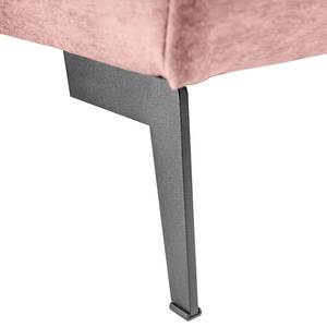 Ecksofa Sombrilla Samt Cloe: Rosa - Longchair davorstehend rechts