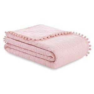 Couvre-lit Ladore Polyester - Rose clair - 220 x 240 cm