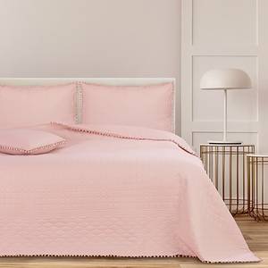 Couvre-lit Ladore Polyester - Rose clair - 200 x 220 cm