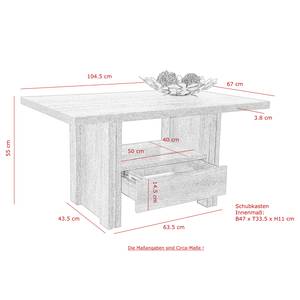 Table basse Purnode Imitation chêne Sonoma