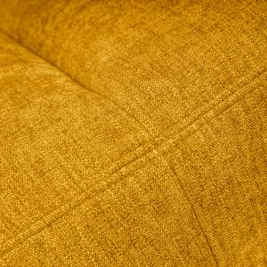 Canapé d’angle Omchak Tissu chenille Cieli: Jaune moutarde - Méridienne courte à droite (vue de face) - Appui-tête réglable