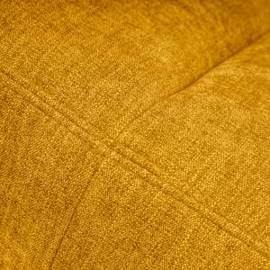 Canapé d’angle Omchak Tissu Cieli: Jaune moutarde - Méridienne courte à gauche (vue de face) - Appui-tête réglable