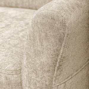 Ecksofa Omchak Webstoff Cieli: Beige - Longchair davorstehend links - Kopfstütze verstellbar - Sitztiefenverstellung