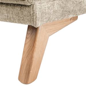 Ecksofa Omchak Webstoff Cieli: Beige - Longchair davorstehend links - Kopfstütze verstellbar - Sitztiefenverstellung