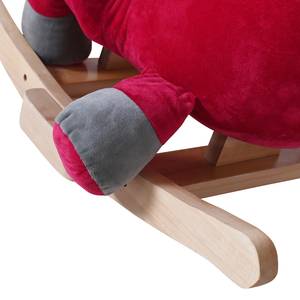 Animal à bascule Raton laveur Rouge - Matière plastique - Textile - En partie en bois massif - 35 x 48 x 62 cm