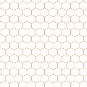Papier peint intissé Hexagon Intissé - Blanc