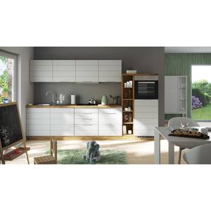 Keukenblok Florenz IV Mat wit - Breedte: 330 cm - Glas-keramisch - Met elektrische apparatuur