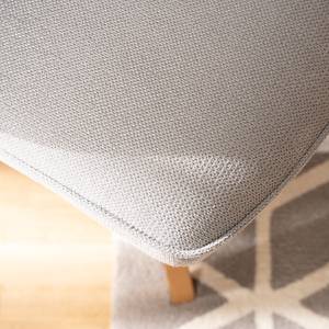 Chaises Togari - Lot de 2 Tissu structuré / Chêne massif - Gris clair / Chêne