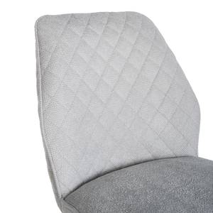 Chaises Togari - Lot de 2 Tissu structuré / Chêne massif - Gris clair / Chêne