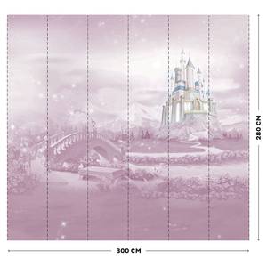 Papier peint Disney Princess Castle Intissé - Rose