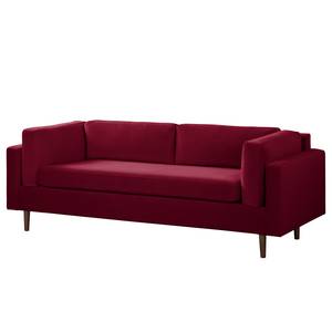 Sofa Sesame (3-Sitzer) Samt Vaia: Dunkelrot