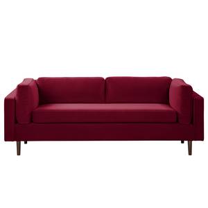 Sofa Sesame (3-Sitzer) Samt Vaia: Dunkelrot