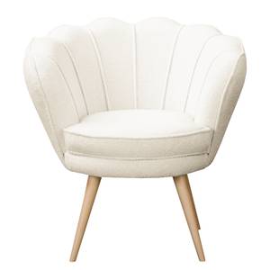 Fauteuil Zepedeus II Bouclé Stof Nola: Wit