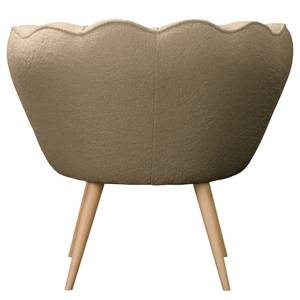 Fauteuil ZEPEDEUS - poten licht Bouclé Stof Nola: Cappuccino