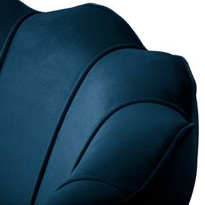 Fauteuil Zepedeus I Velours Ravi: Bleu marine