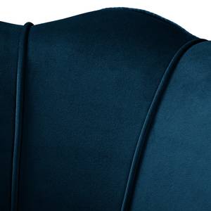 Fauteuil Zepedeus I Velours Ravi: Bleu marine