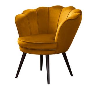 Fauteuil Zepedeus I Velours Ravi: Jaune moutarde