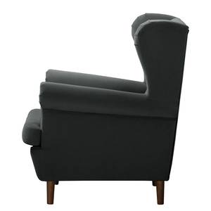 Fauteuil bergère Skog Velours Vaia: Gris foncé