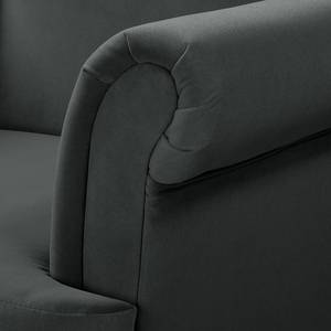 Fauteuil bergère Skog Velours Vaia: Gris foncé