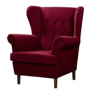 Fauteuil bergère Skog Velours Vaia: Rouge foncé