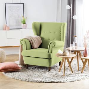 Oorfauteuil Skog Velours Vaia: Appelgroen